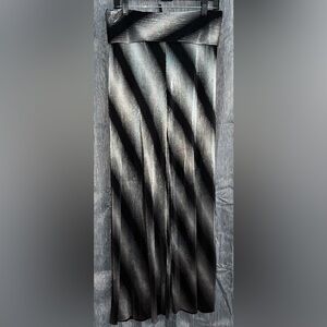 Vintage Uptown USA Folding Waist Metallic Wide Leg Pants